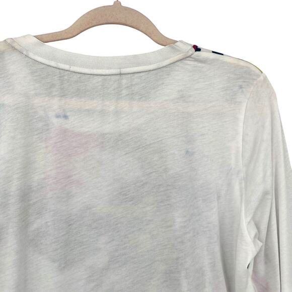 Adrienne Vittadini Abstract Butterfly Print Tunic Top Long Sleeve Womens Large - Picture 9 of 9